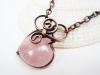 Rose Quartz Copper Heart Necklace