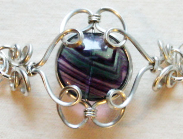 Silver Flourite Bracelet