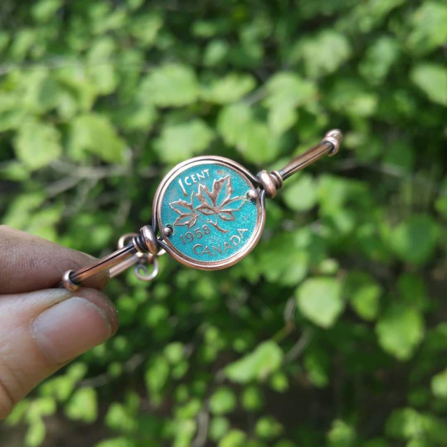 Canadian Penny Cuff Bracelet