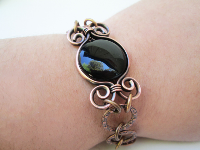 Onyx Copper Bracelet