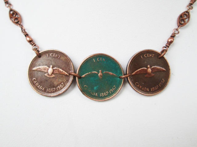 1967 Collectible Three Penny Necklace