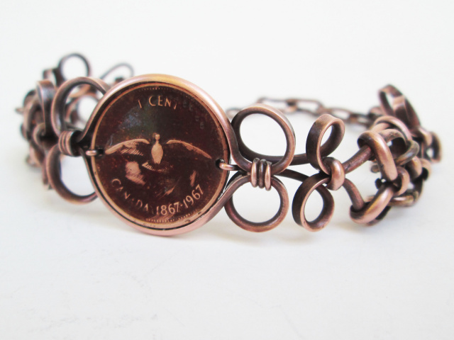 1967 Dove Penny Bracelet: Fancy Cuff