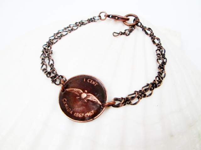 Penny Chain Bracelet- 1967 Alex Coville dove