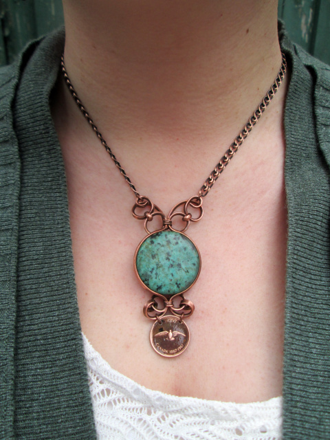 Turquoise Centennial Penny Necklace