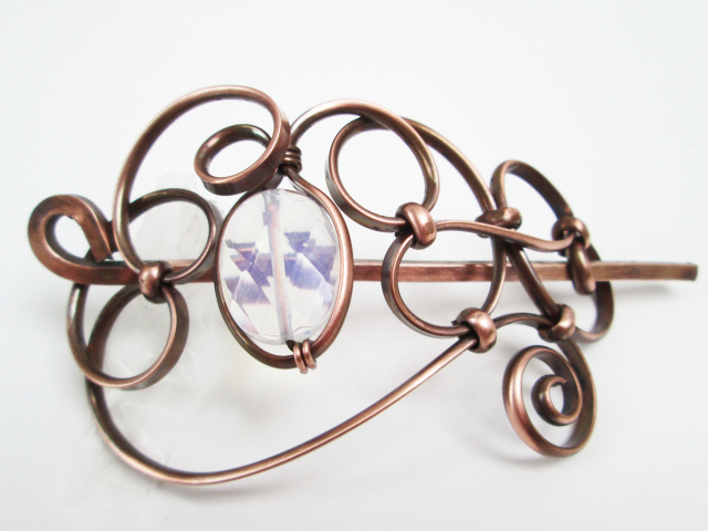 Opalite Copper Hair Piece