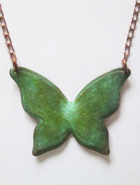 Brass Butterfly Necklace