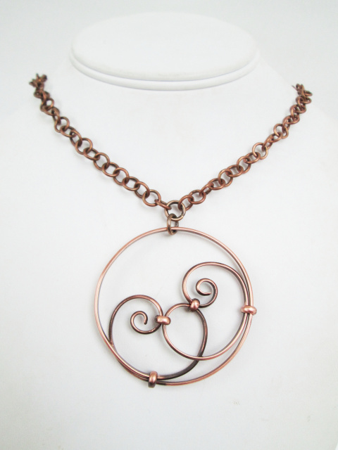 Copper Circle Hoop Necklace