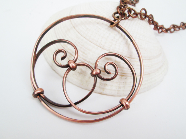 Copper Circle Hoop Necklace