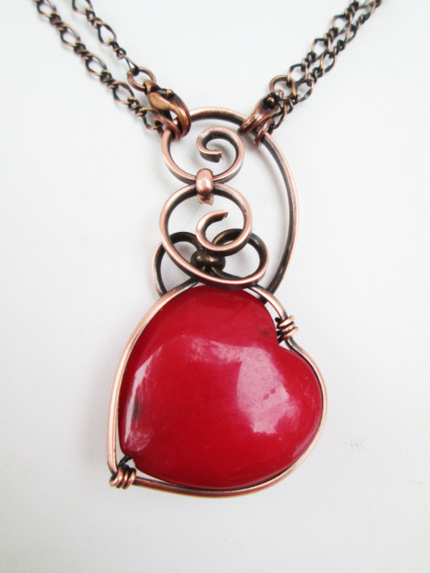 Red Velvet Heart Necklace