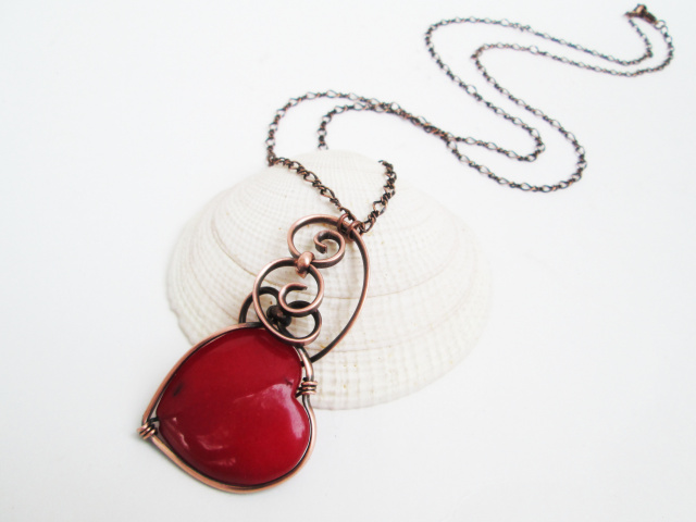 Red Velvet Heart Necklace