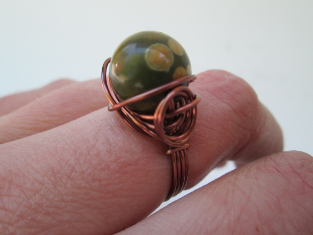 Copper Wire Stone Ring