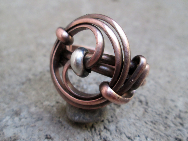 Silver/Copper Yin/Yang Ring