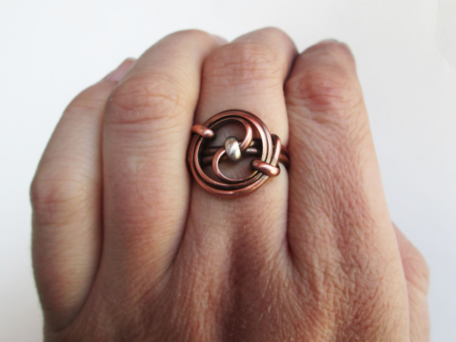 Silver/Copper Yin/Yang Ring