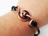 Treble Clef Bracelet with Leather Bands- Unisex Men and Women