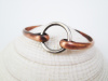 Sterling Silver Circle Bracelet with Copper