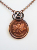 Double Spiral Canadian Penny Pendant
